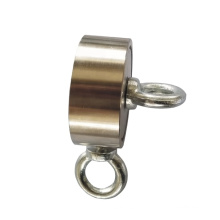 250lbs D60mm Double Side Neodymium Fishing Magnet With Eyebolt